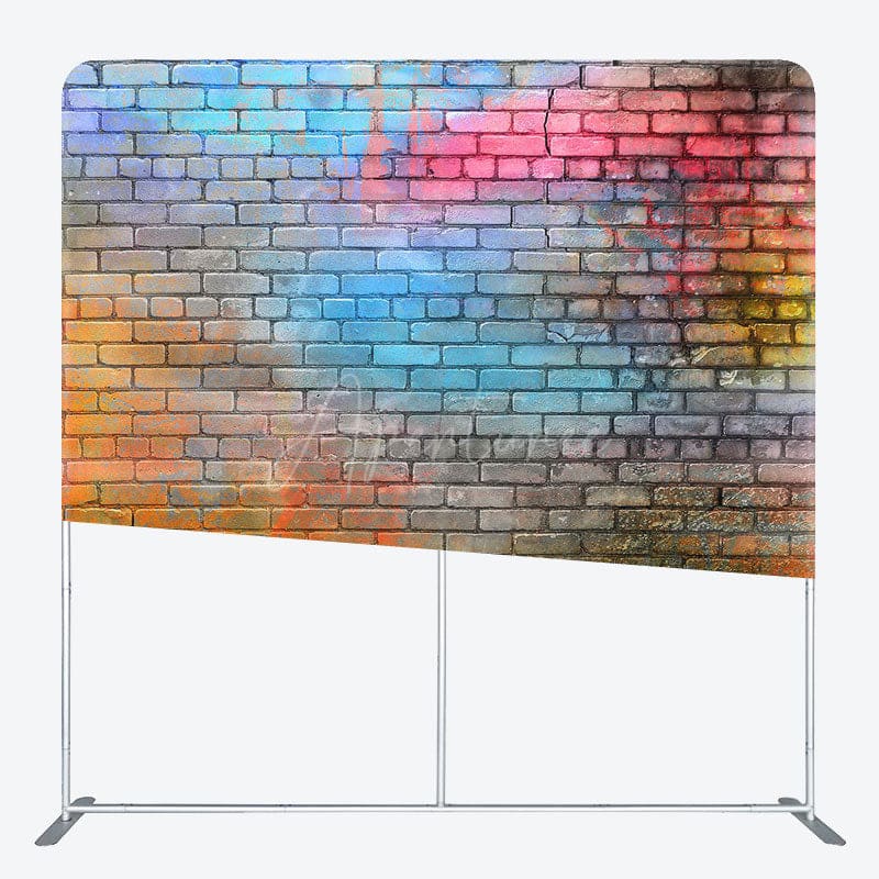 Aperturee - Aperturee Graffiti Wall Colored Photo Square Tension Backdrop