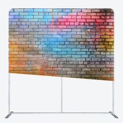 Aperturee - Aperturee Graffiti Wall Colored Photo Square Tension Backdrop