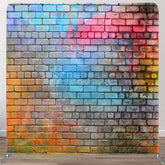 Aperturee - Aperturee Graffiti Wall Colored Photo Square Tension Backdrop