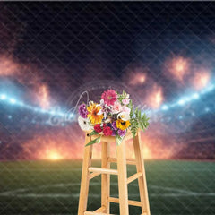 Aperturee - Aperturee Grand Sports Stadium Backdrop Bright Lights Fireworks Celebration Game Day Photography Background