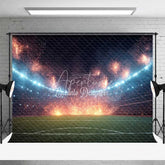 Aperturee - Aperturee Grand Sports Stadium Backdrop Bright Lights Fireworks Celebration Game Day Photography Background