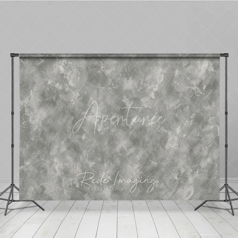 Aperturee - Aperturee Gray Abstract Textured Photography Backdrop Distressed Concrete Plaster Wall Background for Professional Photo Studio