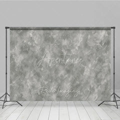 Aperturee - Aperturee Gray Abstract Textured Photography Backdrop Distressed Concrete Plaster Wall Background for Professional Photo Studio