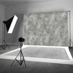 Aperturee - Aperturee Gray Abstract Textured Photography Backdrop Distressed Concrete Plaster Wall Background for Professional Photo Studio
