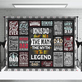 Aperturee - Aperturee Gray Fun Stickers Plaid Happy Fathers Day Backdrop