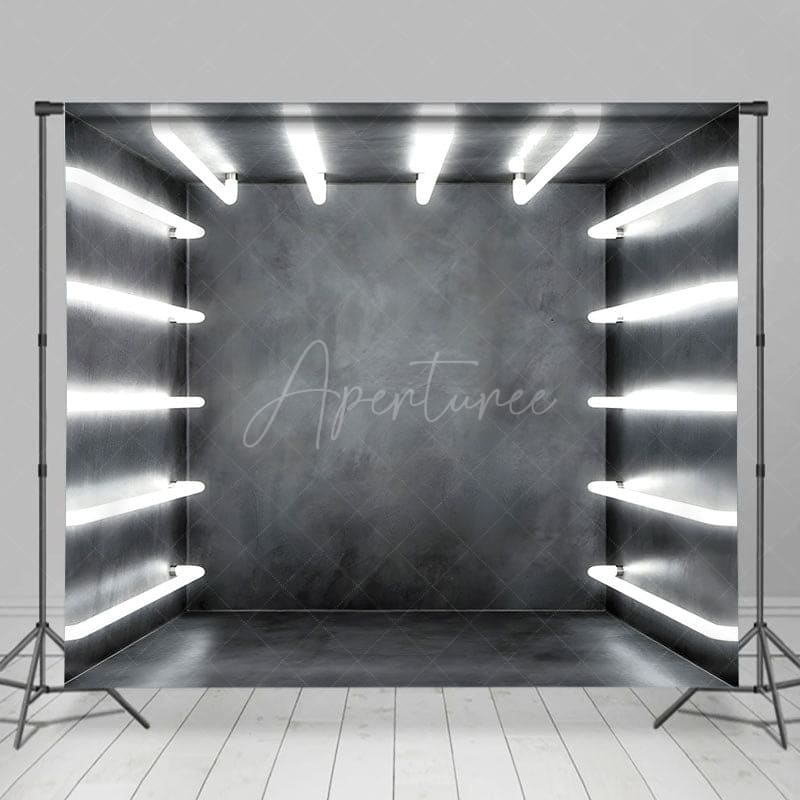 Aperturee - Aperturee Gray Glowing Chamber Corridor Photography Backdrop