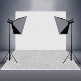 Aperturee - Aperturee Gray Marble Crack Simple Vibe Floor Mat For Photo