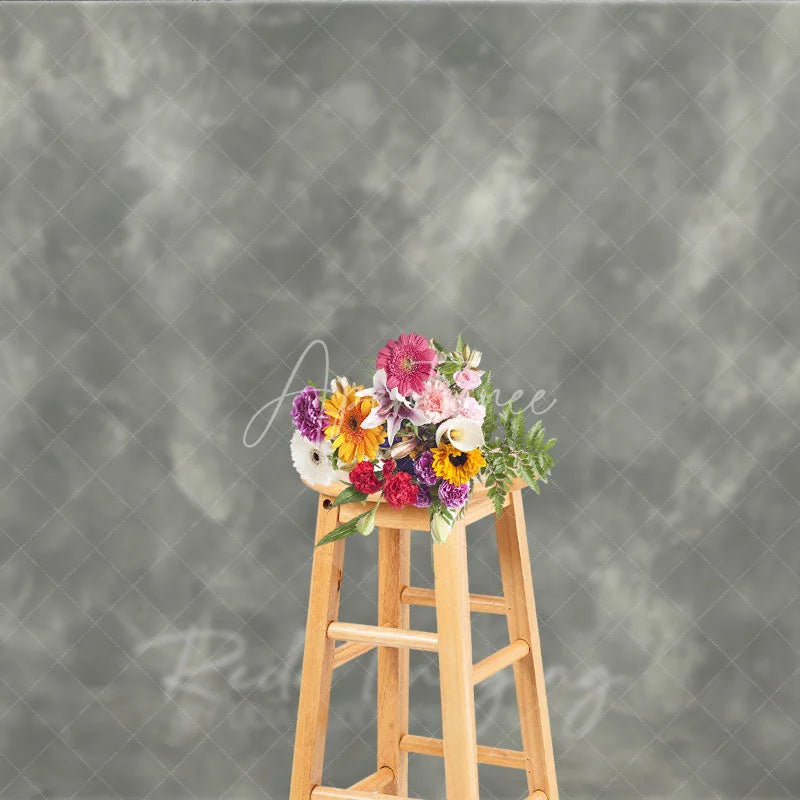 Aperturee - Aperturee Gray Textured Abstract Photography Backdrop Distressed Concrete Plaster Wall Background for Studio Portraits