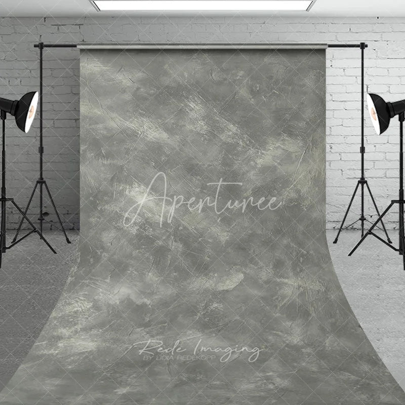 Aperturee - Aperturee Gray Textured Concrete Look Sweep Backdrop Abstract Distressed Industrial Studio Photography