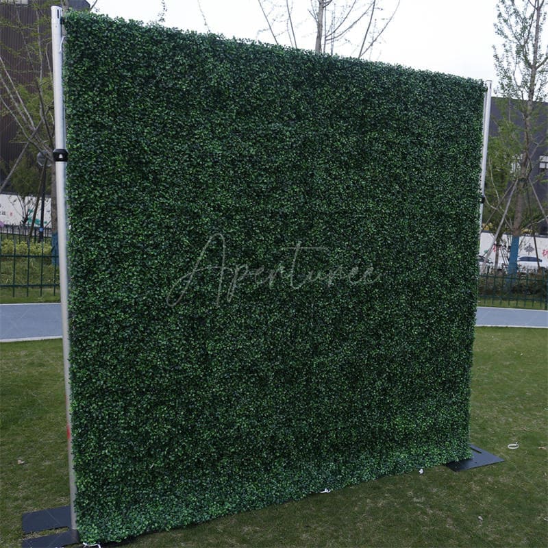 Aperturee - Aperturee Green Artificial Grass Wall Backdrop For Party Decor