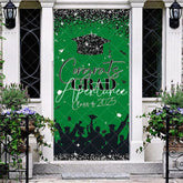 Aperturee - Aperturee Green Black Glitter Congrats 2025 Grad Door Cover