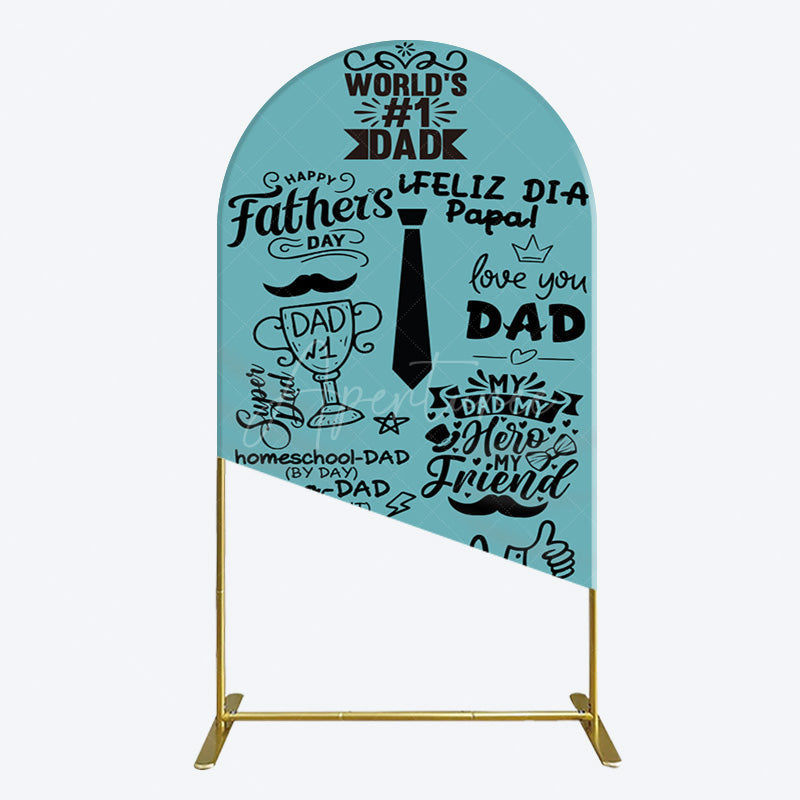 Aperturee - Aperturee Green Black Worlds 1 Dad Fathers Day Arch Backdrop