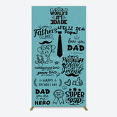 Aperturee - Aperturee Green Black Worlds 1 Dad Fathers Day Rectangle Backdrop