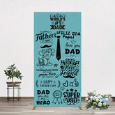 Aperturee - Aperturee Green Black Worlds 1 Dad Fathers Day Rectangle Backdrop