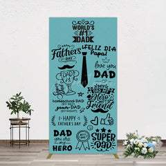 Aperturee - Aperturee Green Black Worlds 1 Dad Fathers Day Rectangle Backdrop