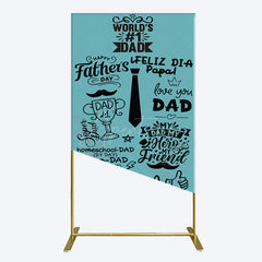 Aperturee - Aperturee Green Black Worlds 1 Dad Fathers Day Rectangle Backdrop