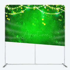 Aperturee - Aperturee Green Bokeh Clover St Patricks Pillow Cover Backdrop