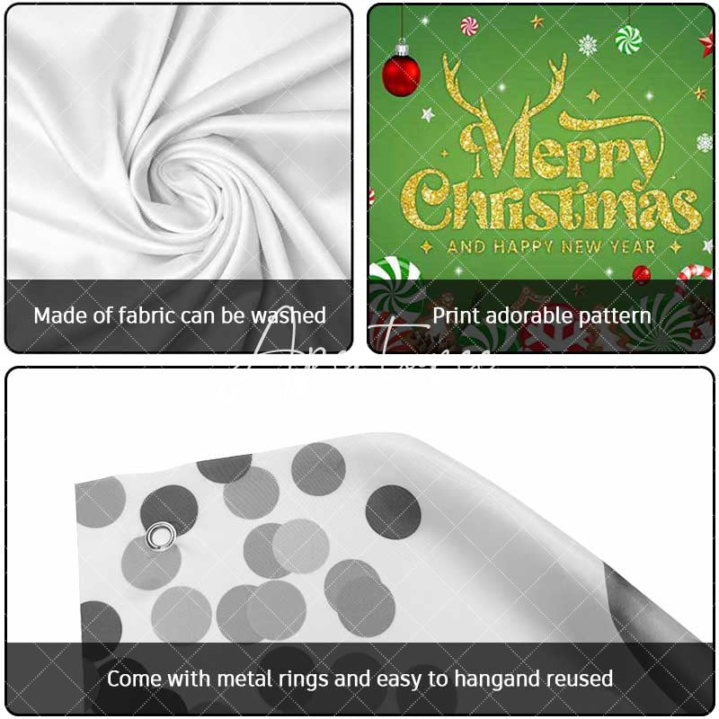 Aperturee - Aperturee Green Christmas Vibe Candy Cane Garage Door Banner