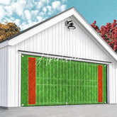 Aperturee - Aperturee Green Grass Goal Football Field Garage Door Banner