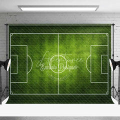 Aperturee - Aperturee Green Grass Soccer Field Sports Backdrop Football Game Day Party Decoration Kids Birthday Photography Background