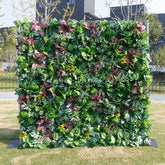 Aperturee - Aperturee Green Jungle Wild Party Fabric Artificial Flower Wall