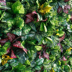 Aperturee - Aperturee Green Jungle Wild Party Fabric Artificial Flower Wall