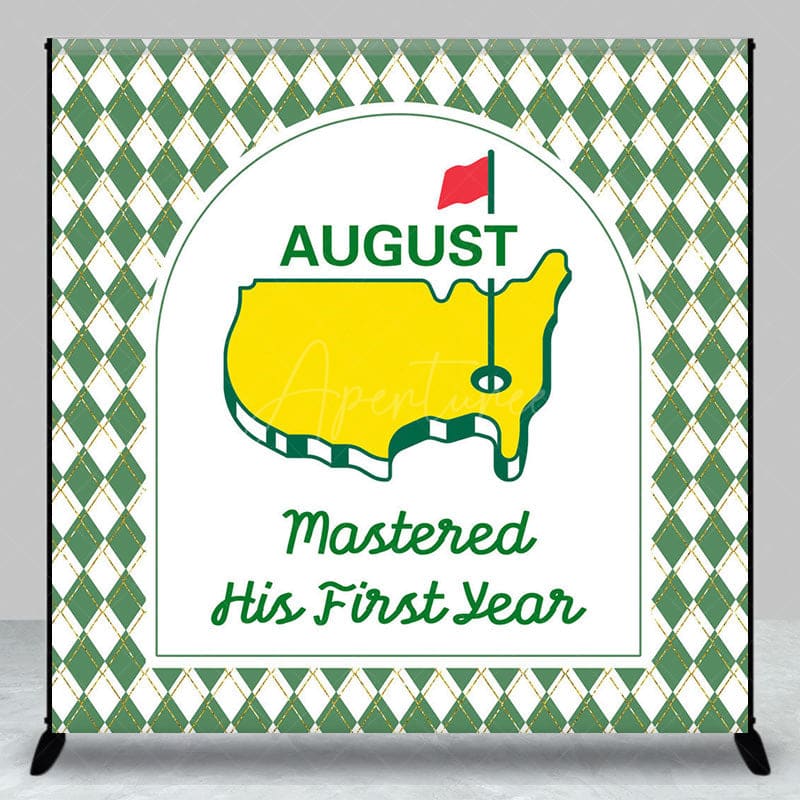 Aperturee - Aperturee Green Mastered First Year Custom Birthday Backdrop