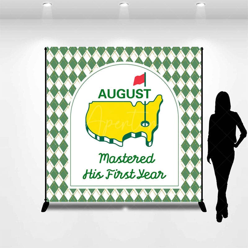 Aperturee - Aperturee Green Mastered First Year Custom Birthday Backdrop