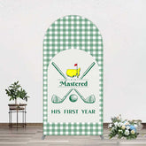 Aperturee Aperturee Green Plaid Mastered His First Year Arch Backdrop