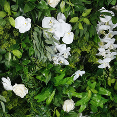 Aperturee - Aperturee Green Plant Floral Artificial Flower Wall For Wedding