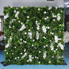 Aperturee - Aperturee Green Plant Floral Artificial Flower Wall For Wedding