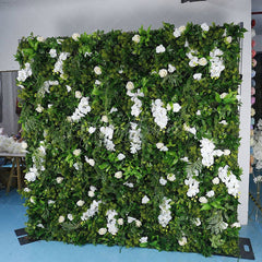 Aperturee - Aperturee Green Plant Floral Artificial Flower Wall For Wedding