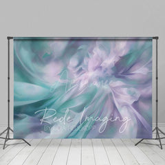 Aperturee - Aperturee Green Purple Pastel Oil Painting Abstract Backdrop
