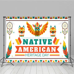 Aperturee - Aperturee Green Red Yellow Native American Heritage Day Backdrop