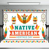 Aperturee - Aperturee Green Red Yellow Native American Heritage Day Backdrop