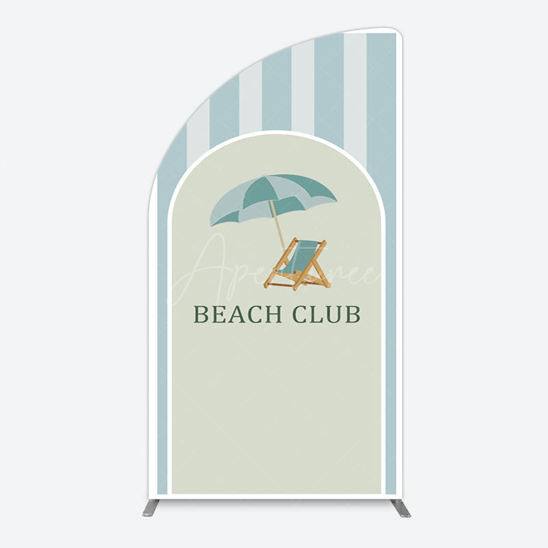 Aperturee - Aperturee Green Stripe Half Moon Arch Beach Club Party Half Moon Arch Backdrop