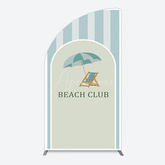 Aperturee - Aperturee Green Stripe Half Moon Arch Beach Club Party Half Moon Arch Backdrop