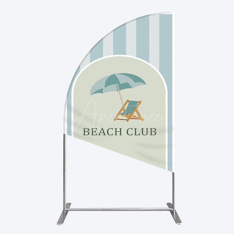 Aperturee - Aperturee Green Stripe Half Moon Arch Beach Club Party Half Moon Arch Backdrop