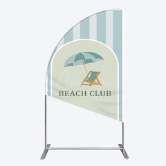 Aperturee - Aperturee Green Stripe Half Moon Arch Beach Club Party Half Moon Arch Backdrop