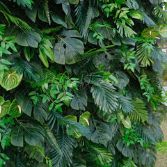 Aperturee - Aperturee Green Tropical Party Fabric Artificial Flower Wall