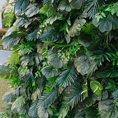 Aperturee - Aperturee Green Tropical Party Fabric Artificial Flower Wall