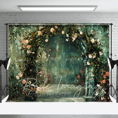 Aperturee - Aperturee Green Wall Plant Floral Arch Wedding Photo Backdrop