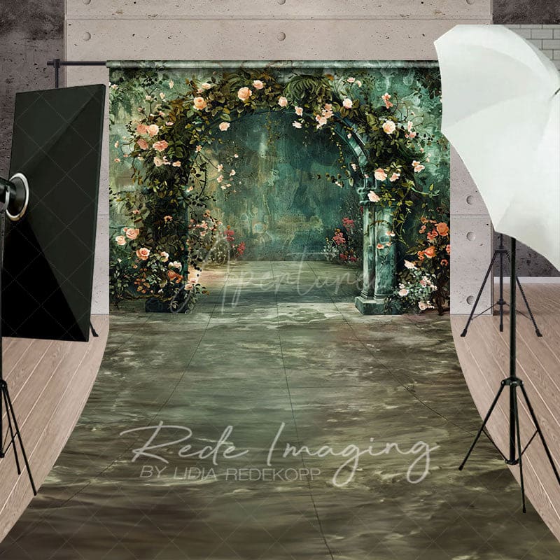 Aperturee - Aperturee Green Wall Plant Floral Arch Wedding Sweep Backdrop