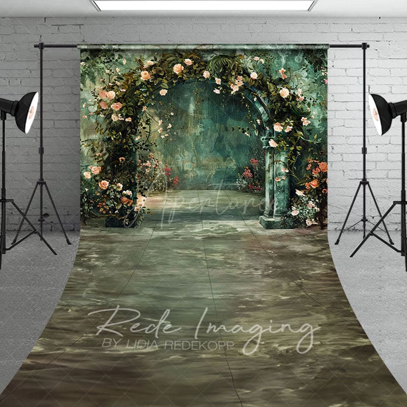 Aperturee - Aperturee Green Wall Plant Floral Arch Wedding Sweep Backdrop