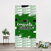 Aperturee - Aperturee Green White Black Congrats Graduation Rectangle Backdrop