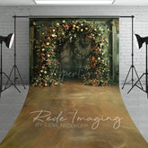 Aperturee - Aperturee Greenery Floral Arch Green Retro Wall Sweep Backdrop