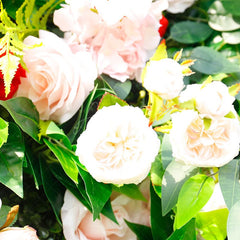 Aperturee - Aperturee Greenery Floral Artificial Flower Wall For Wedding