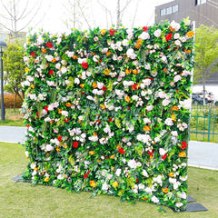 Aperturee - Aperturee Greenery Floral Artificial Flower Wall For Wedding