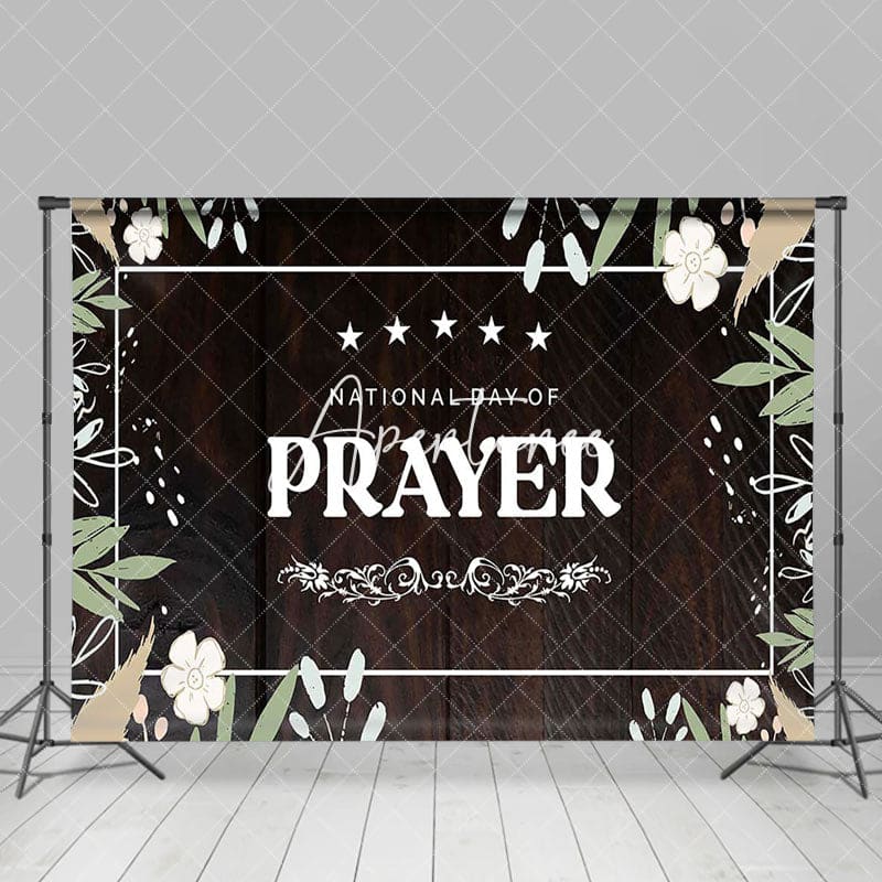 Aperturee - Aperturee Greenery Floral Wood National Day Of Prayer Backdrop