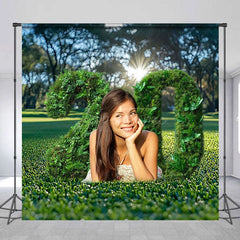 Aperturee - Aperturee Greenery Lawn Custom Photo 20th Birthday Backdrop
